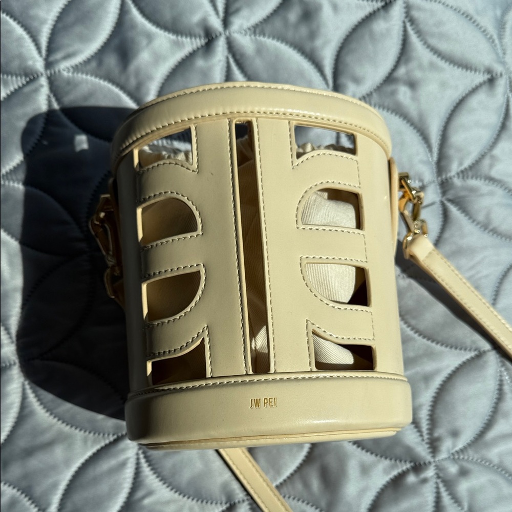 JW PEI Beige Cutout Crossbody Bag